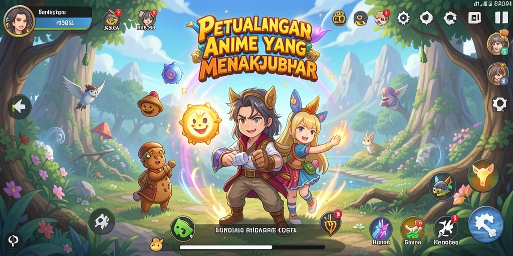 Tampilan gameplay seru dari 898A yang menampilkan karakter Anime.