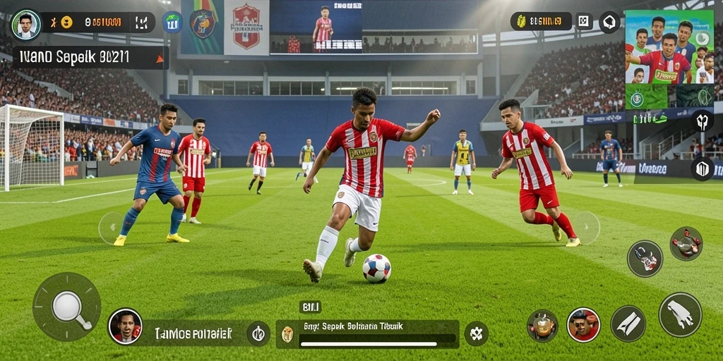 Gameplay sepak bola yang dinamis dan menarik di 8II.