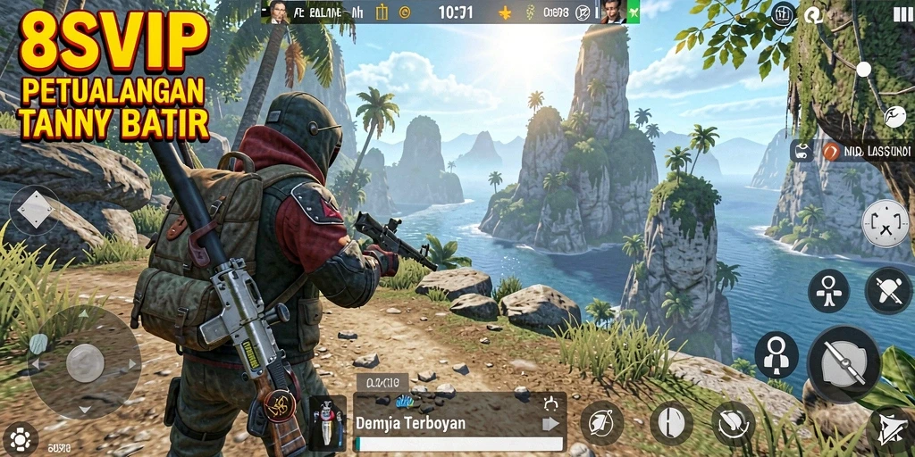 Screenshot gameplay 8SVIP yang menampilkan petualangan luar biasa di dunia terbuka.