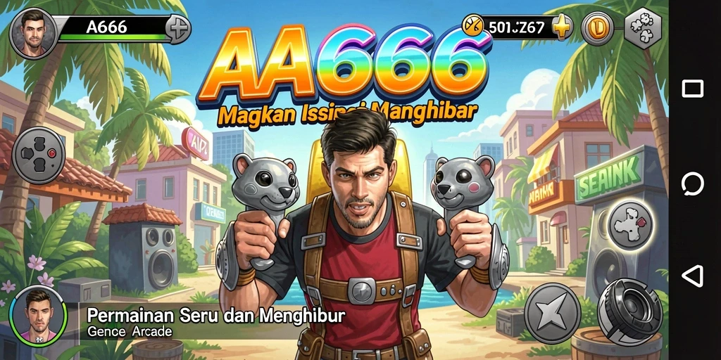 Tampilan gameplay AA666 dengan karakter yang bergerak cepat dan rintangan yang menantang.