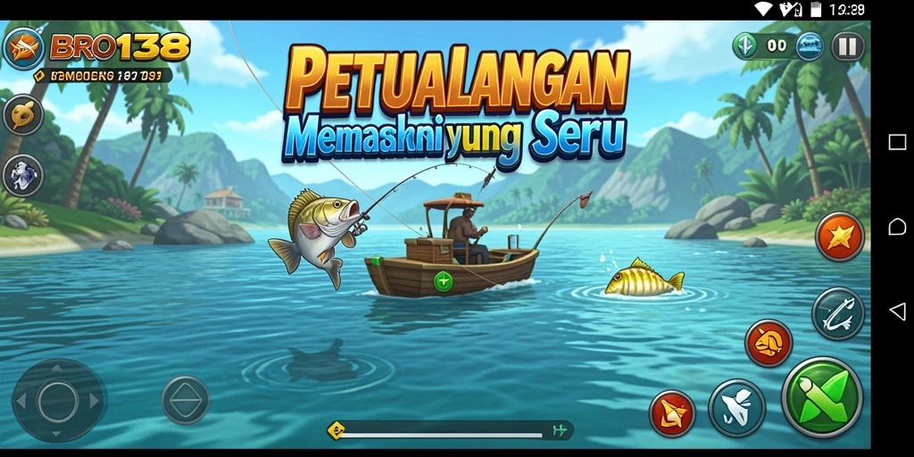 Gameplay BRO138 yang mendebarkan dengan suasana memancing yang realistis.