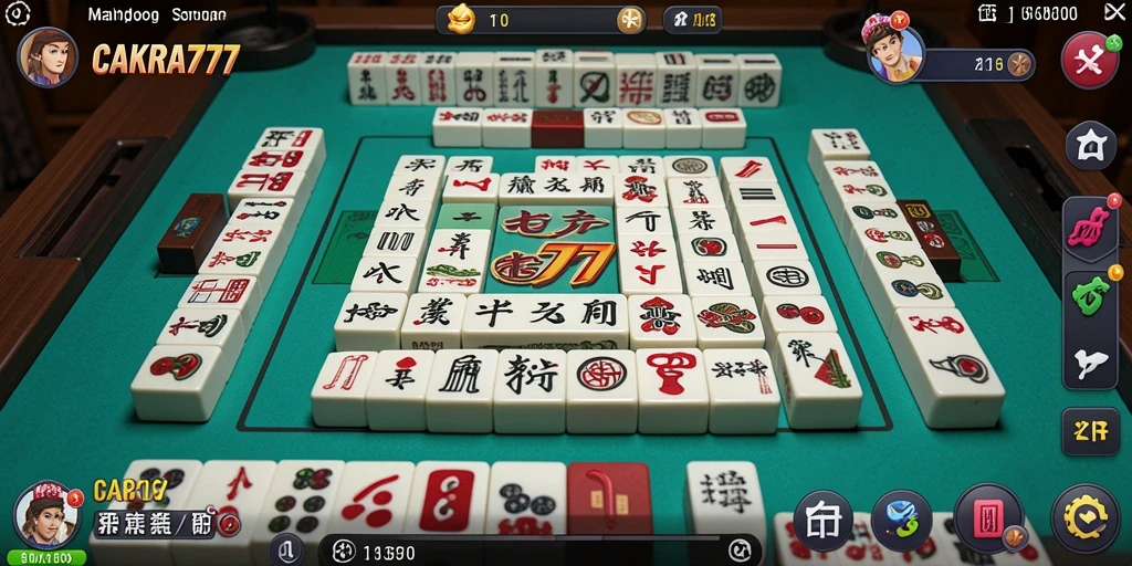 Screenshot menampilkan gameplay seru Mahjong di CAKRA777.
