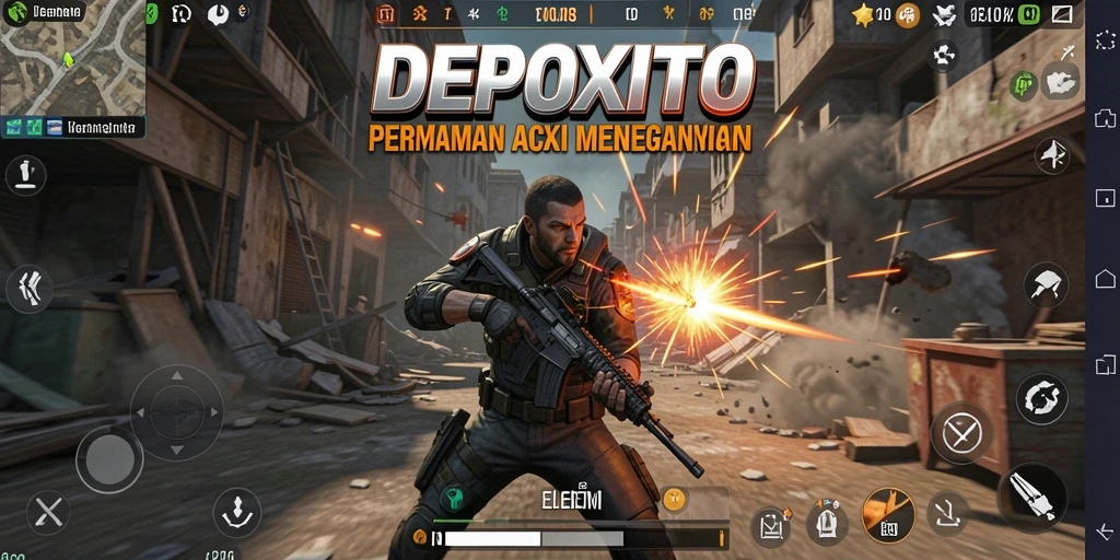 Tampilan gameplay DEPOXITO yang menegangkan dalam mode TPS.