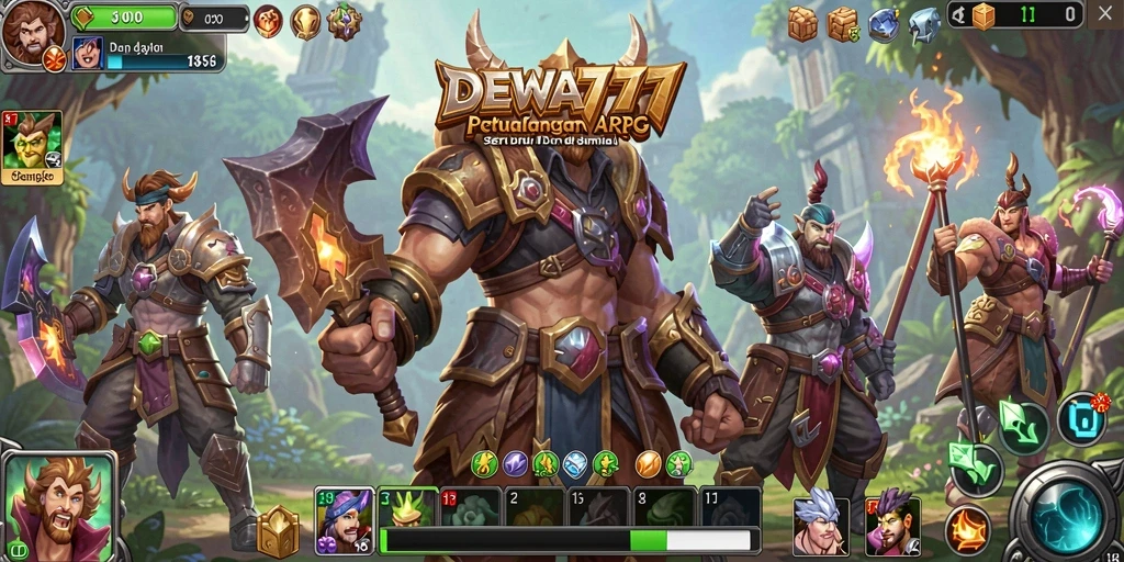 Tampilan gameplay menarik di DEWA777 yang memperlihatkan pertarungan seru.