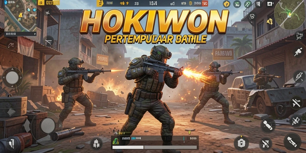 Tangkapan layar menunjukkan pertempuran seru dalam <strong>HOKIWON</strong> dengan lingkungan yang realistis.