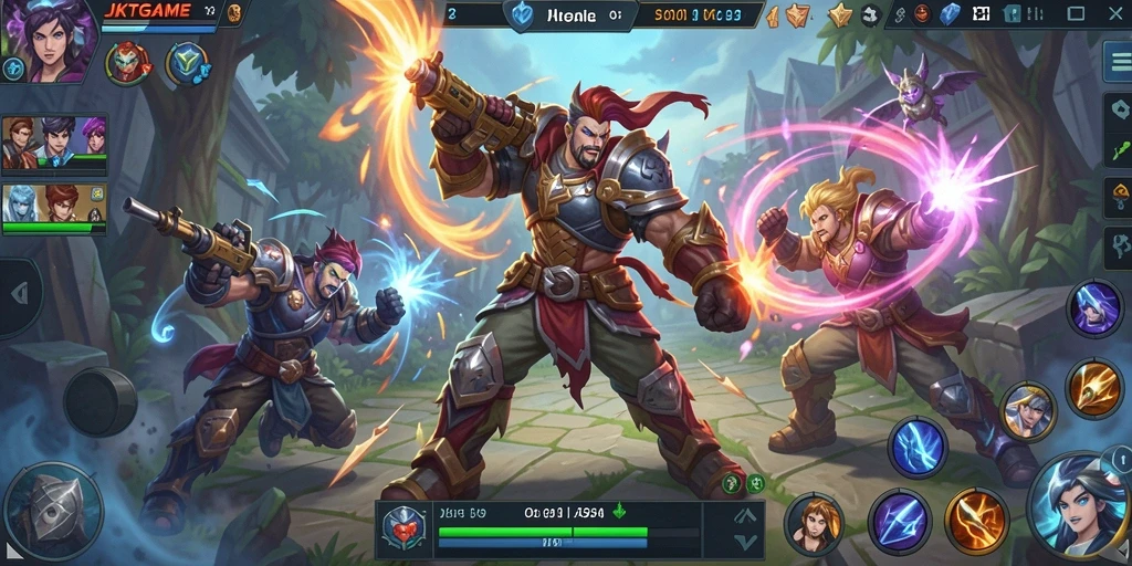 Gameplay MOBA yang mendebarkan dan penuh aksi di JKTGAME.