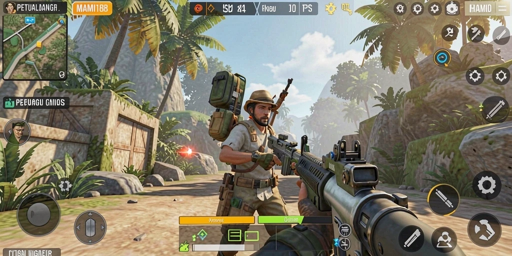 Tampilan aksi mendebarkan dalam gameplay TPS MAMI188.