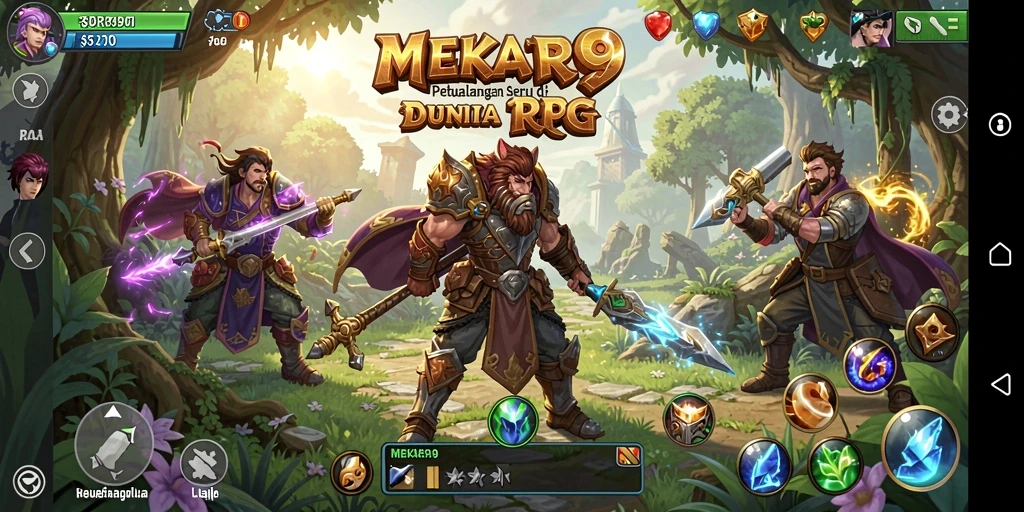 Tampilan gameplay seru di dunia RPG MEKAR99.