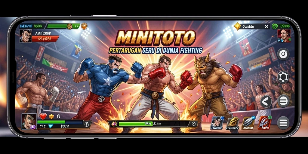 Gameplay MINITOTO menampilkan pertarungan yang epik antara karakter-karakter kuat.