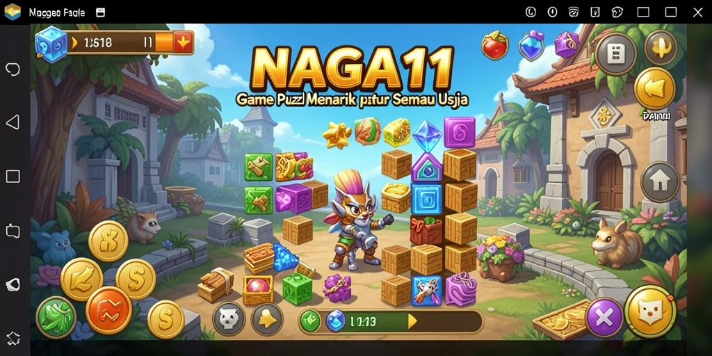 Tampilan gameplay NAGA11 yang menarik dan penuh warna