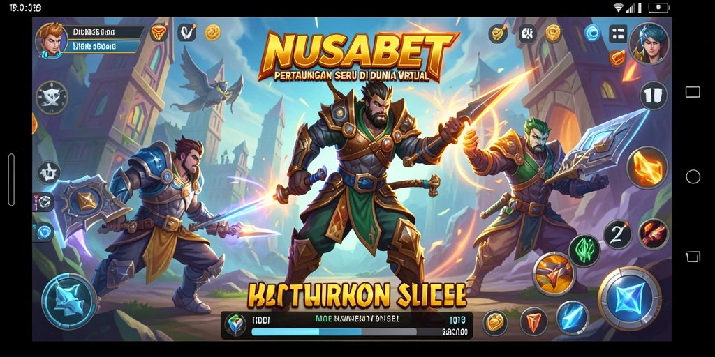 Tangkapan layar dari gameplay NUSABET yang menunjukkan aksi pertarungan yang intens.