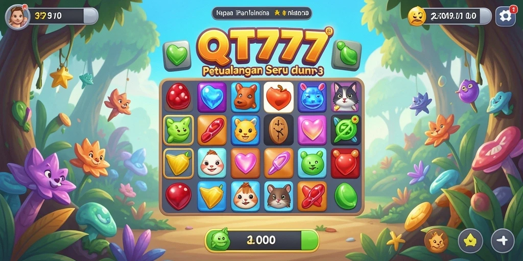 Tampilan screenshot gameplay QT777 yang menarik dengan kombinasi warna cerah.