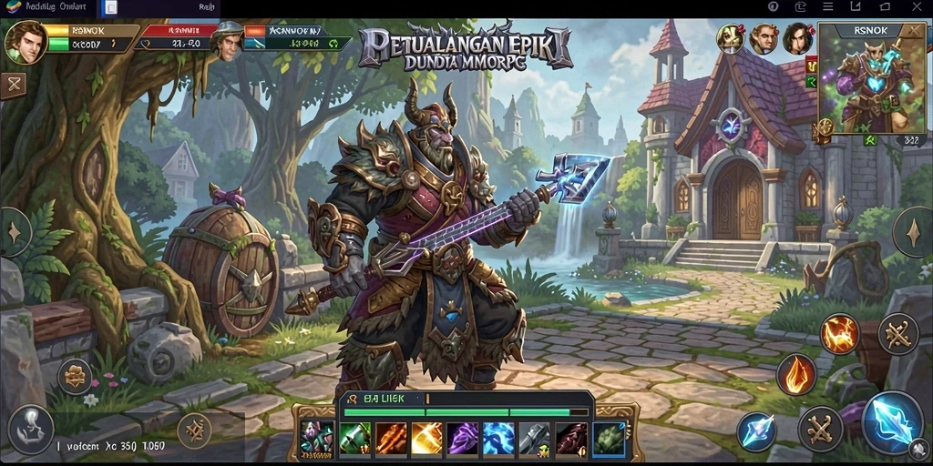 Tampilan gameplay epik dalam <strong>RSNOK</strong>, penuh dengan aksi dan petualangan.