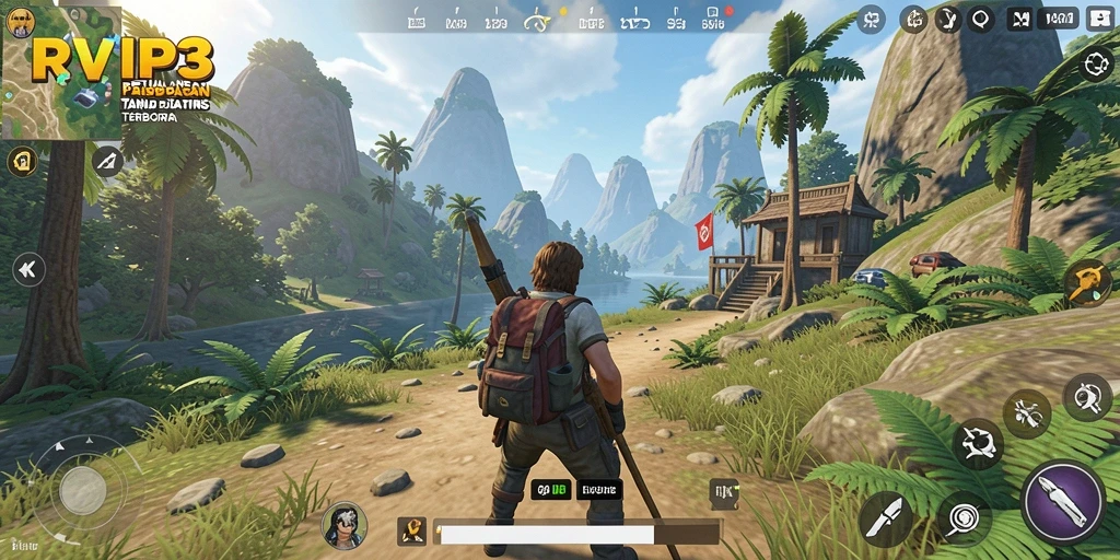 Menampilkan aksi gameplay epik di dunia terbuka RVIP3.