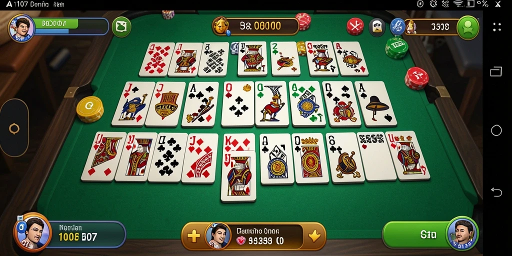 Tampilan gameplay yang menarik dari SD107 saat bermain Domino.