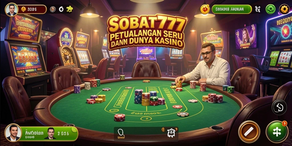 Screenshot utama SOBAT777 menampilkan gameplay seru dalam aplikasi Kasino.