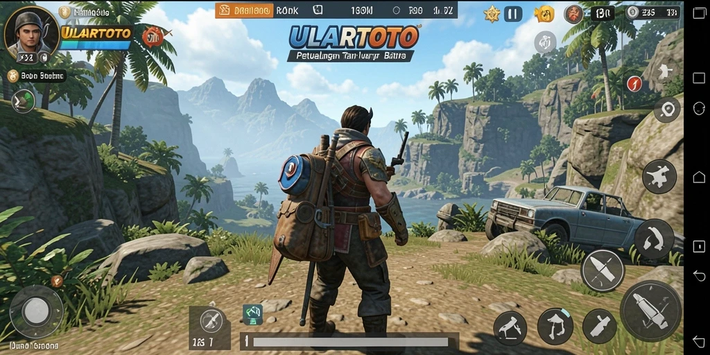 Tangkapan layar gameplay ULARTOTO yang menampilkan dunia terbuka yang luas.