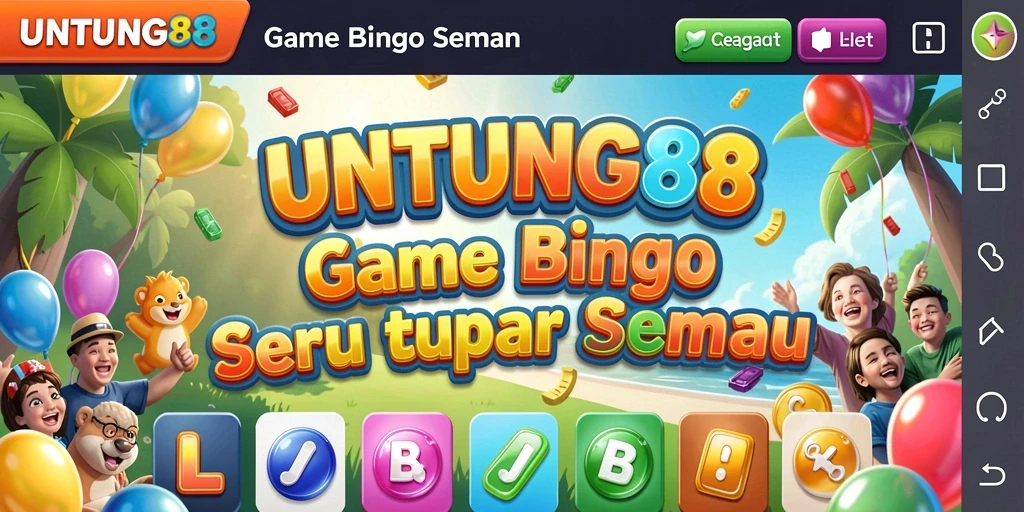 Tampilan gameplay Bingo seru di UNTUNG88 dengan banyak pilihan tema.