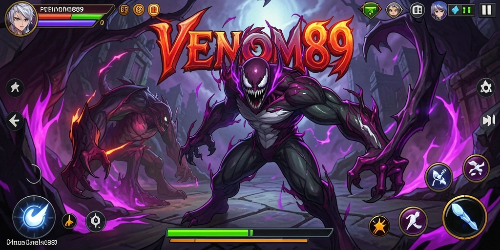 Tampilan menarik dari gameplay dan karakter dalam VENOM889.
