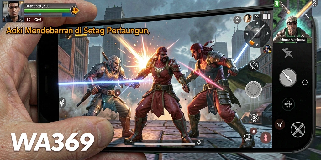 Tampilan aksi mendebarkan dalam permainan WA369.