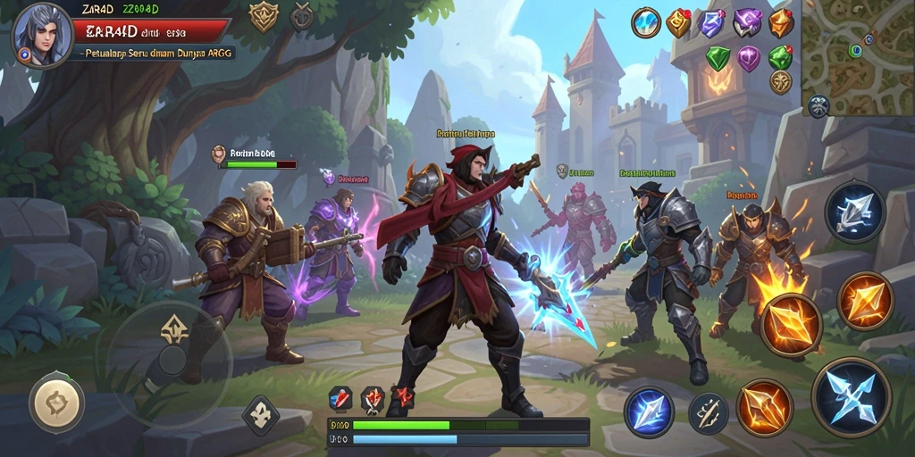 Tampilan gameplay mendebarkan di dunia ARPG ZARA4D.